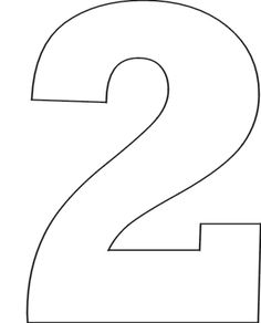 Number 2 outline clipart