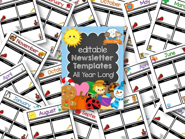 Printable Classroom Newsletters for Preschool and Kindergarten