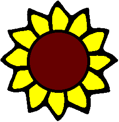 Sunflower cartoon clipart