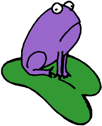 Purple frog clipart