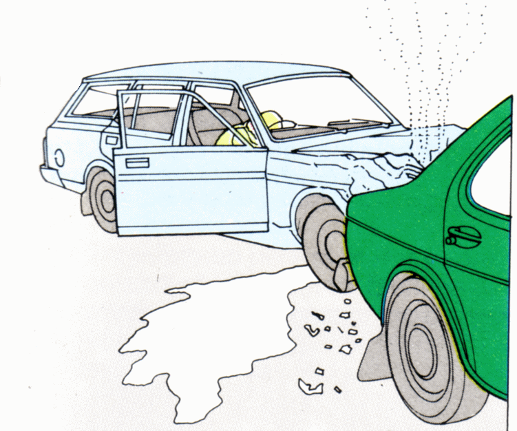 Animated car accident clipart