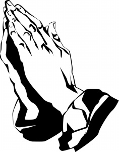Praying Hands Black And White Clipart
