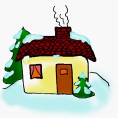 Winter House Clipart