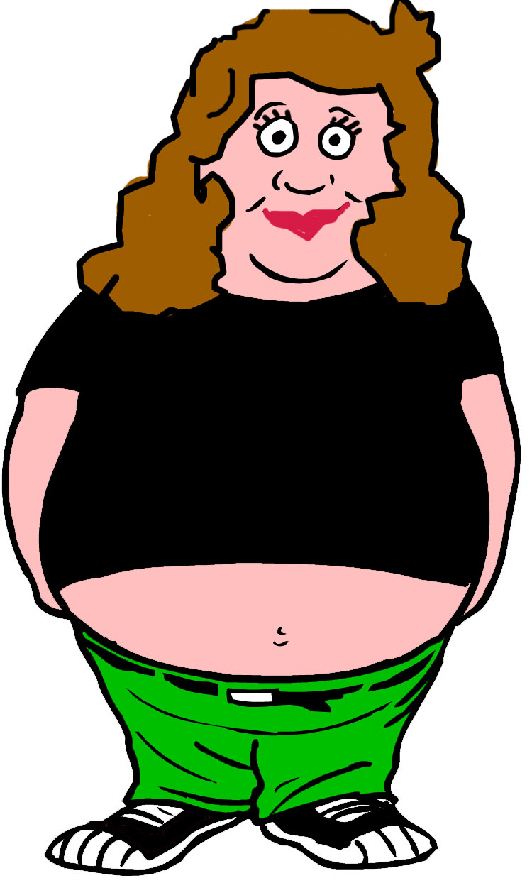 Overweight cartoon clipart