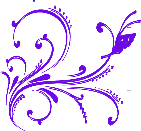 Purple Butterfly Flourish Clip Art at Clker