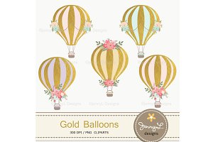 Gold birthday clipart Photos, Graphics, Fonts, Themes, Templates