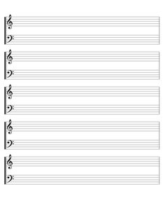 Blank sheet music clipart