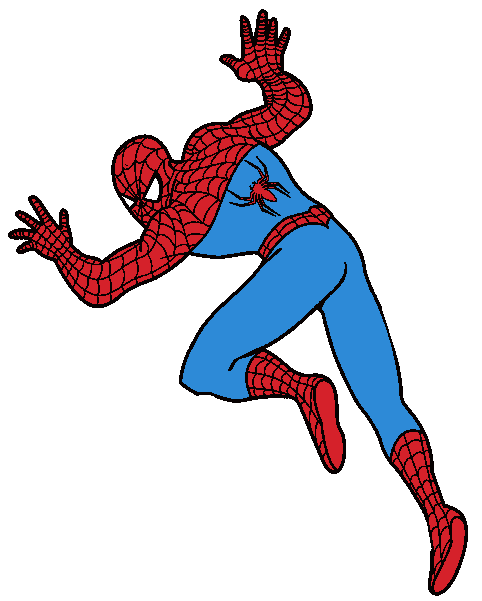 Spiderman clipart silhouette