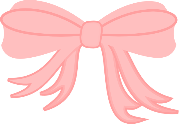 Pink bow clipart transparent