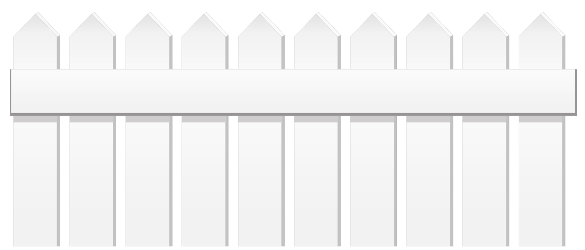 White Fence PNG Clipart