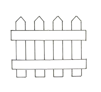 Picket fence clipart free