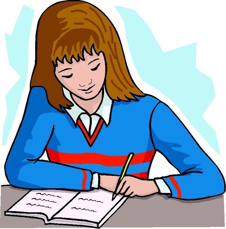 Girl Writing Clipart Clip Art Library 2337