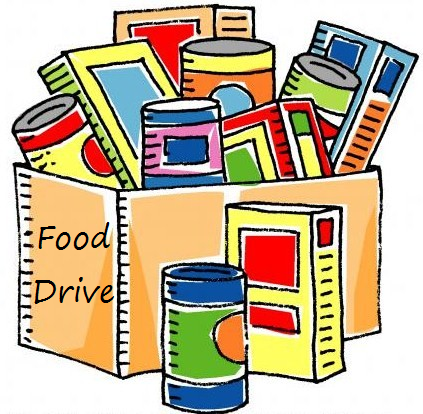Canned food drive clip art