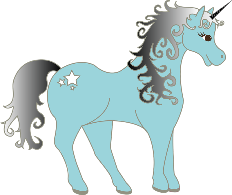 Yellow Unicorn Clipart