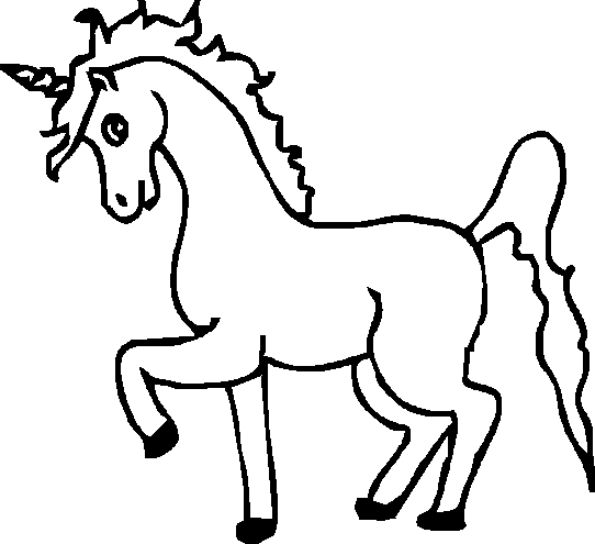 Unicorn Black Silhouette Clipart