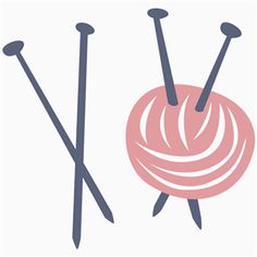 Clip art knitting needles
