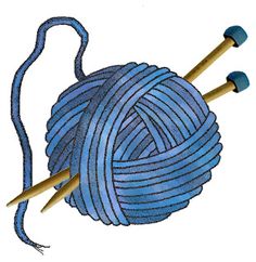Clipart yarn and knitting needles
