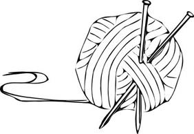 Knitting Needles And Yarn Clip Art 50387