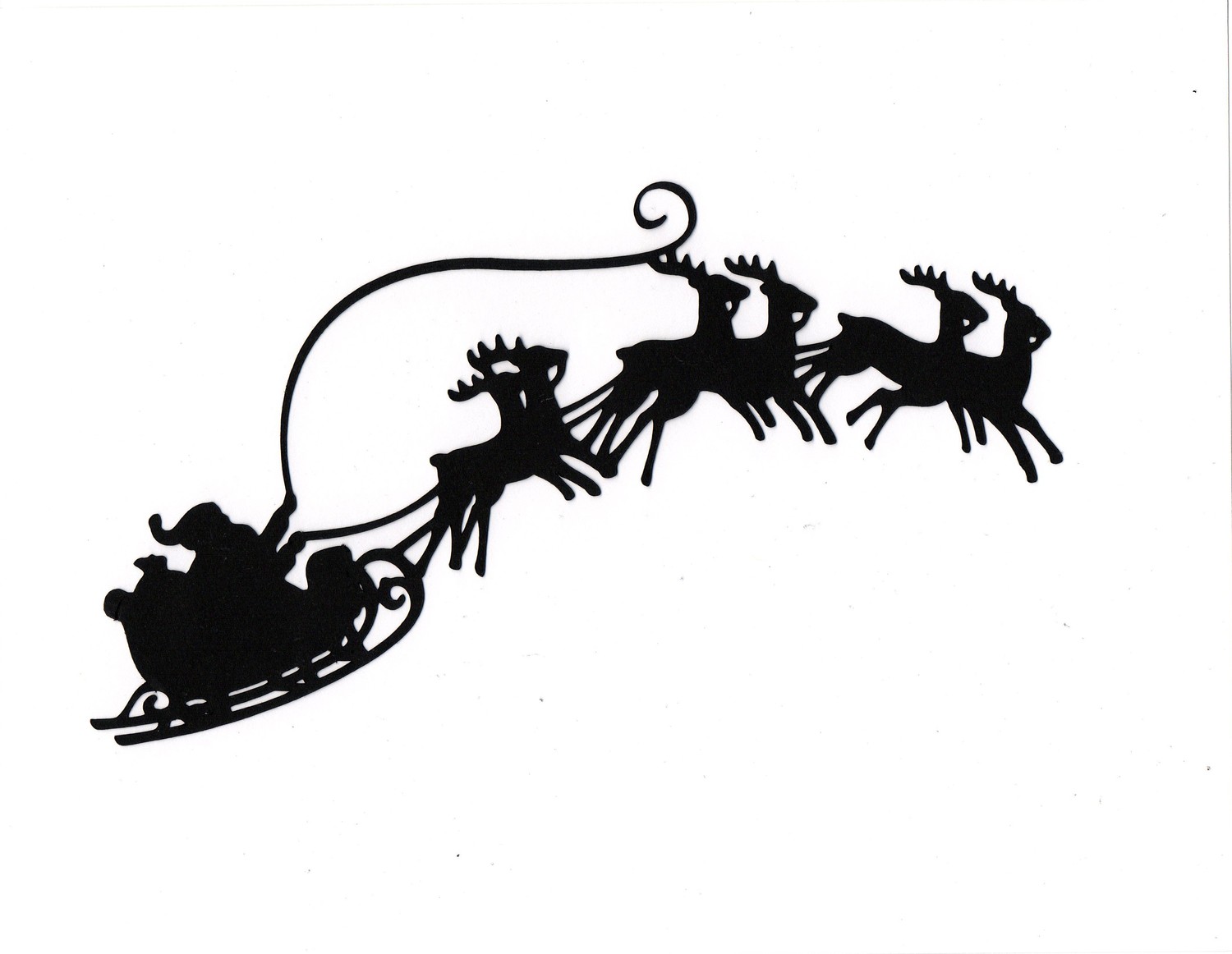 santa sleigh flying clipart png