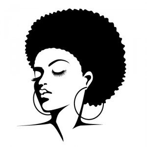 Afro woman clipart