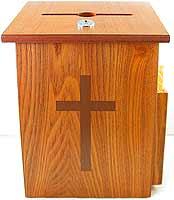 Wood  Metal Donation Boxes, Stands