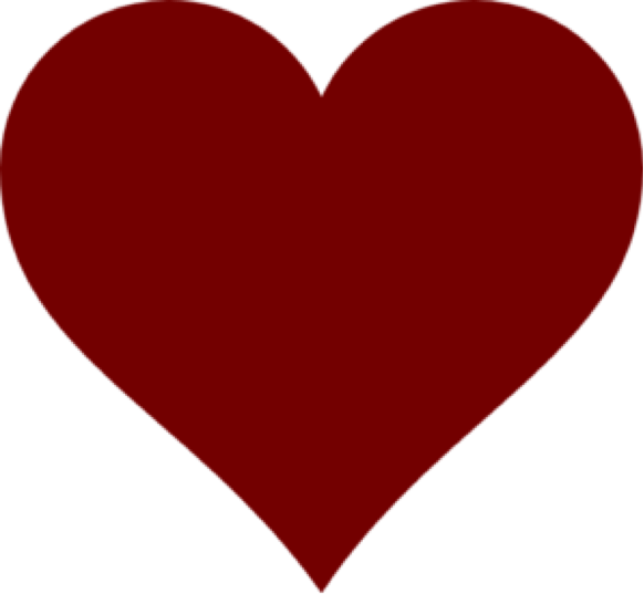 Dark Red Heart PNG Clipart