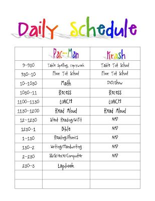 Routine Schedule Template from clipart-library.com