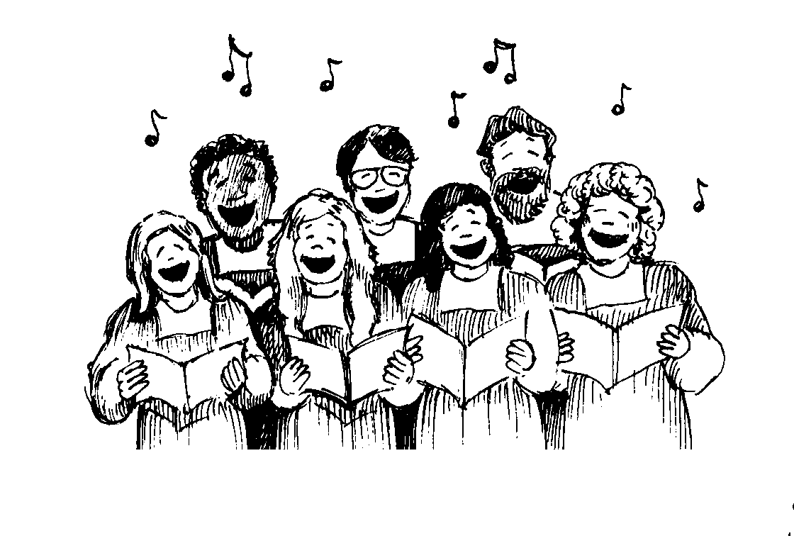 Clip art of choir singing � bkmn 