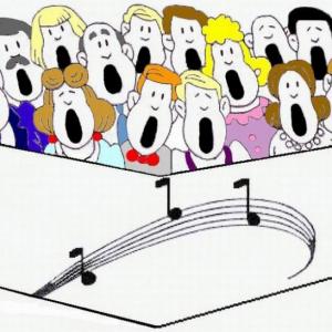 Exclusive Church Choir Singing Clip Art Image