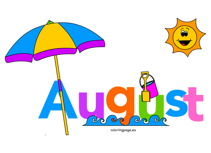 Month august clipart