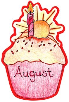 August Birthday Clipart