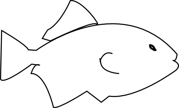 Image of Fish Clipart Black and White Fish Shape Sea Decor