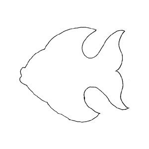 Simple fish outline clip art
