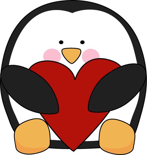 Valentine&Day Penguin Clip Art