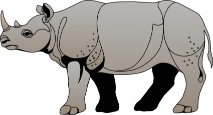 Black Rhino Head Clip Art Download