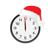 Christmas clock clipart