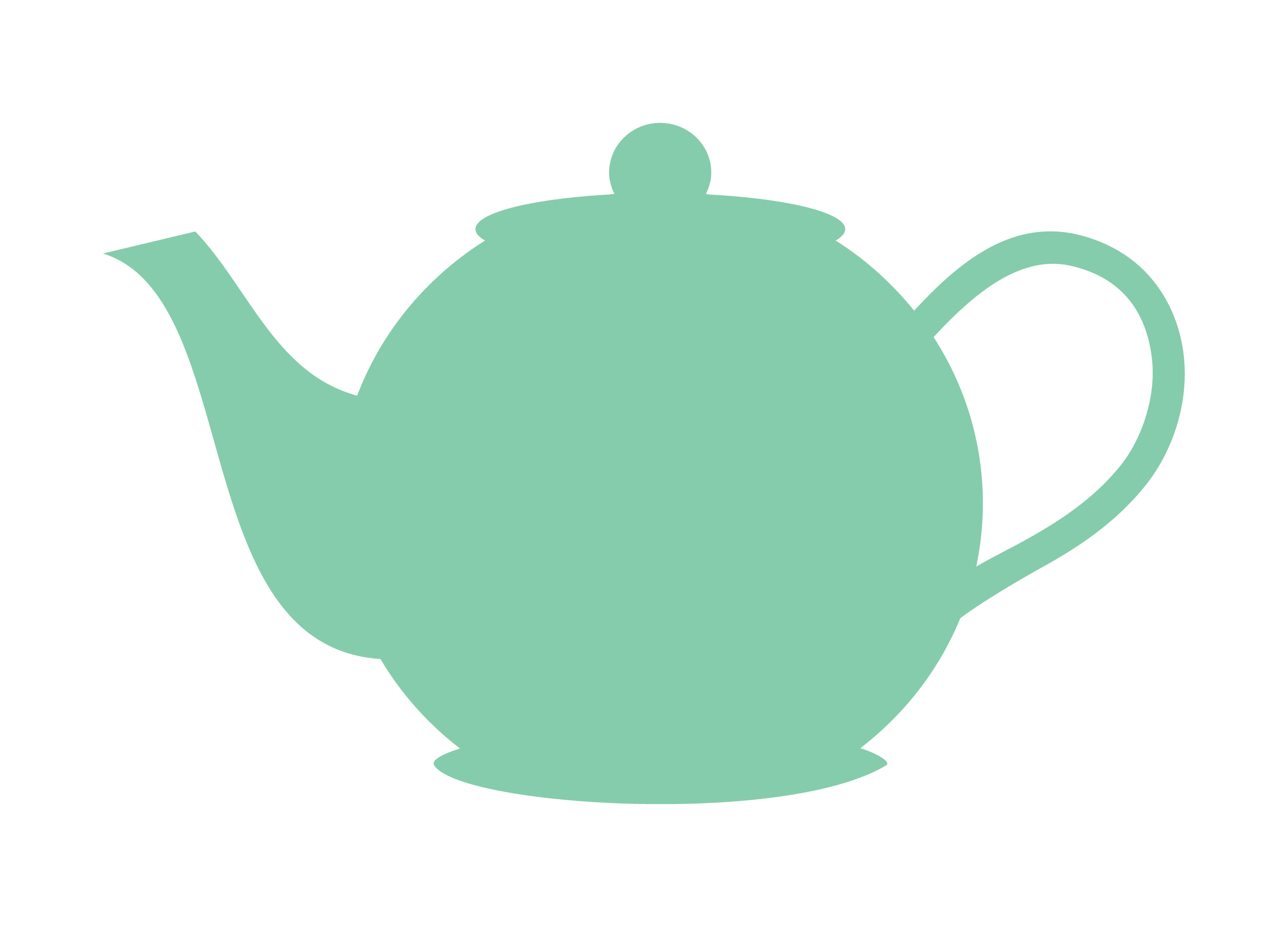 Pink And Green Teapot Clipart 