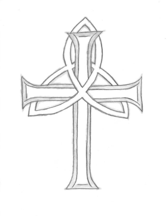 Cross With Scrolls Tattoos