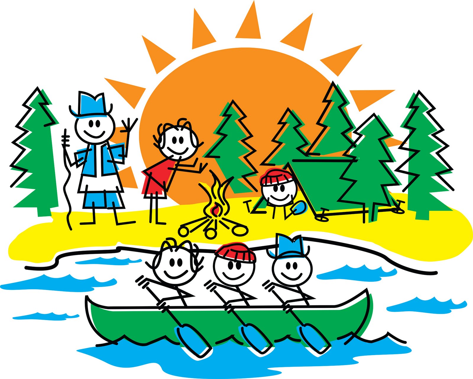 church camp counselor clip art