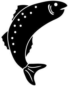 Jumping Fish Silhouette Clipart