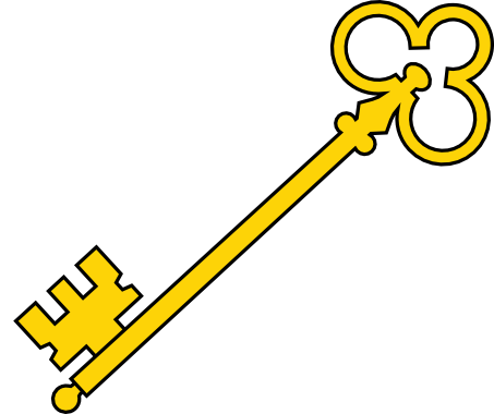 Golden key clipart