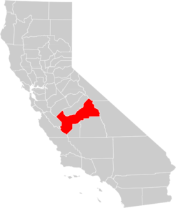 California County Map Fresno County Highlighted Clip Art at Clker