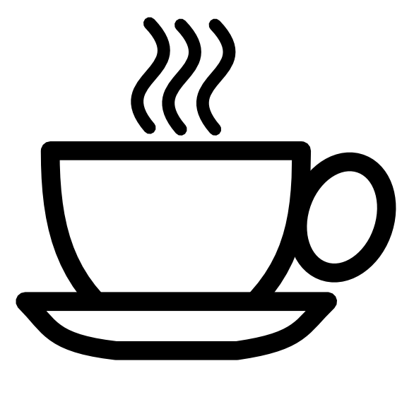 Coffee Cup Black And White Clipart