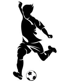 Kicking Soccer Ball Silhouette