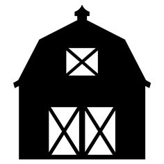This is an awesome farm silhouette vector included with animal