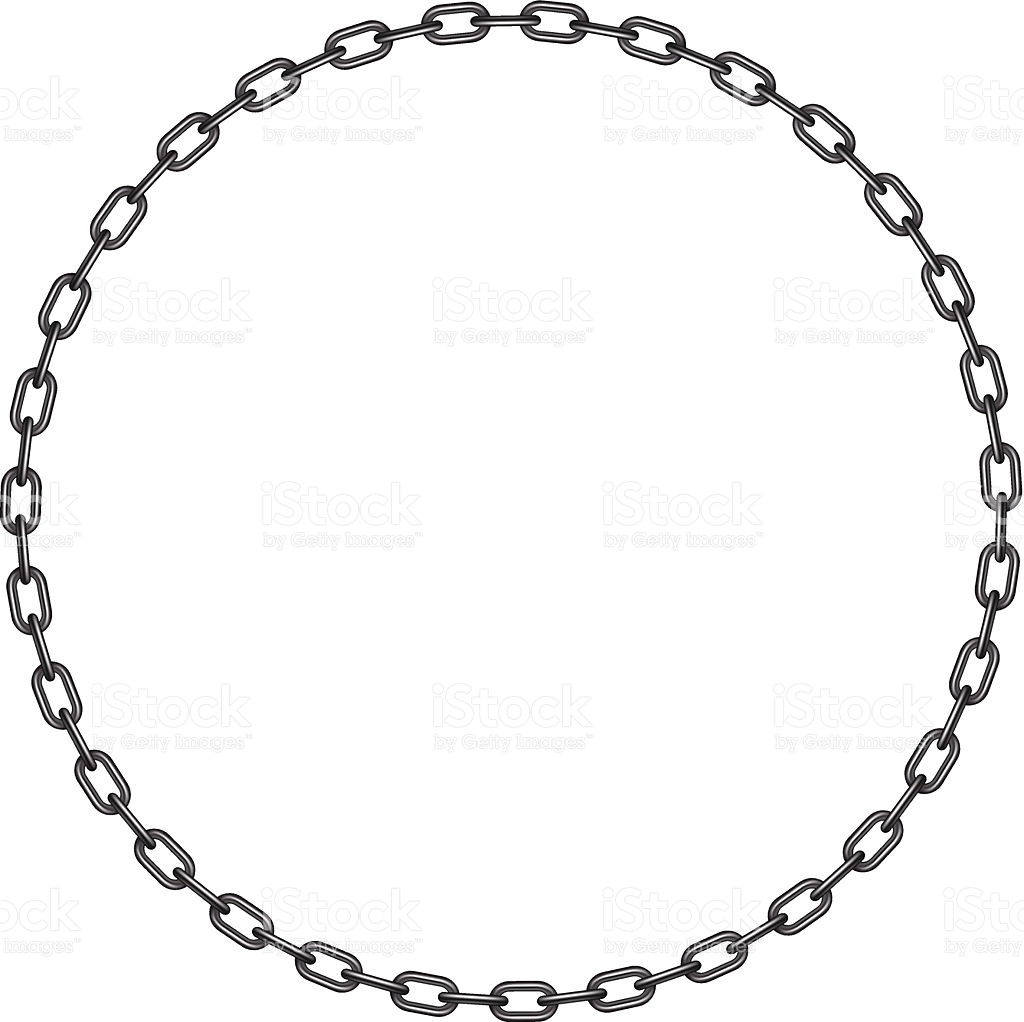Dark Chain In Shape Of Circle stock vector art 509727831