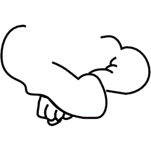 Person with arms crossed clipart