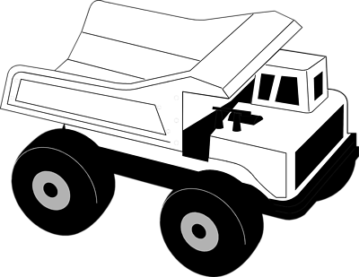 Construction Trucks Clipart Black And White