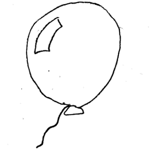 Black And White Balloon Clipart