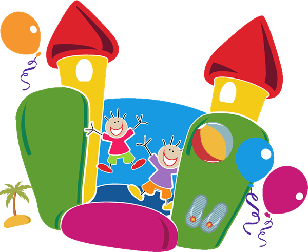 Inflatable bounce house clipart